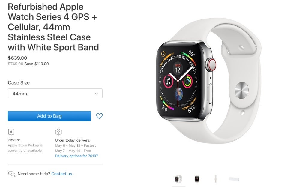 Refurbished apple watch series 4 stainless steel on sale