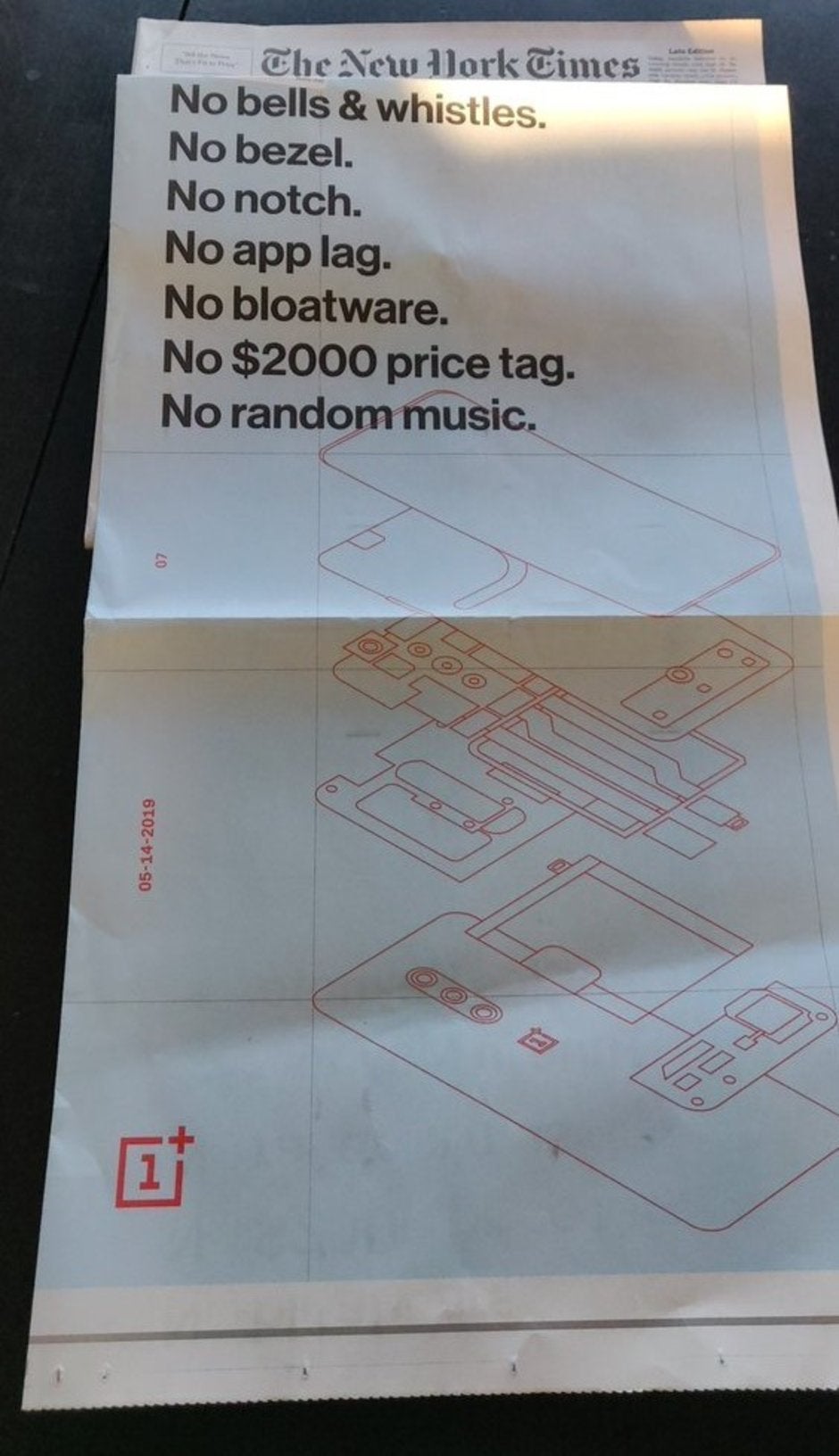 OnePlus 7 Pro newspaper ad confirms &quot;no notch,&quot; teases other features