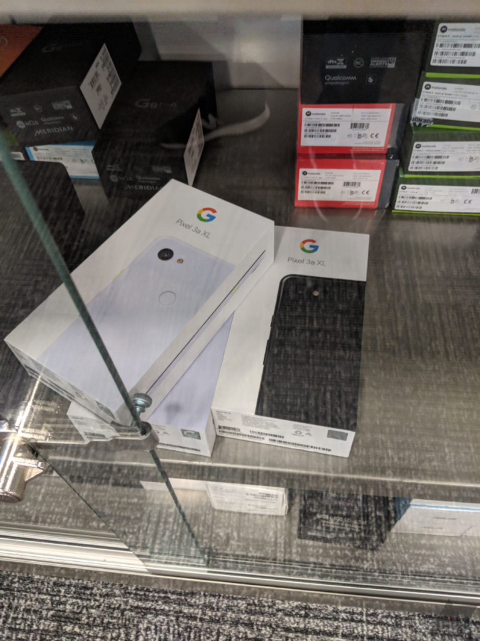 Pixel 3a XL boxes appear in a Best Buy display - Best Buy jumps the gun on the Google Pixel 3a XL