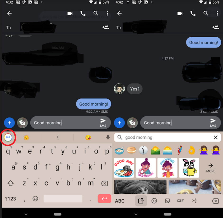 GIF recommendations on Gboard - Feature added to Google&#039;s Messages app could save you some time