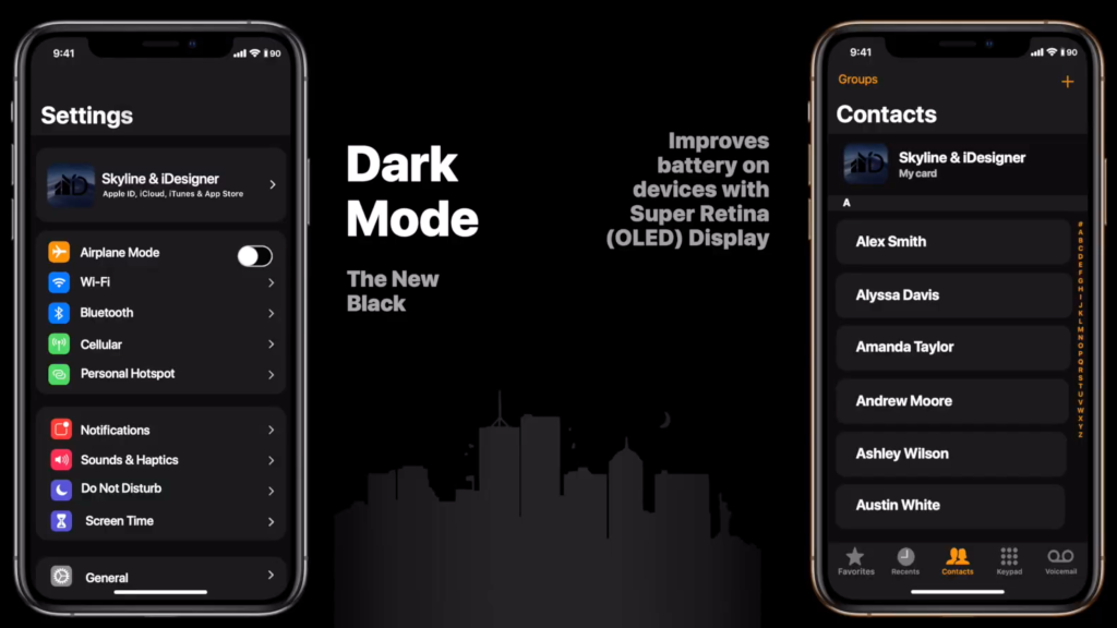 Design mockup of Dark Mode in iOS 13 - What to expect from Apple&#039;s WWDC event in June 2019: iOS 13, watchOS 6, macOS 10.15