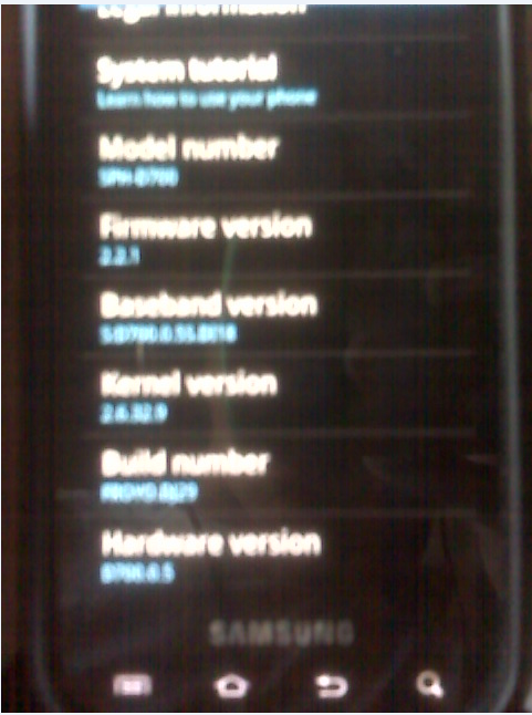 Android 2.2 leaked for Samsung Epic 4G and Vibrant