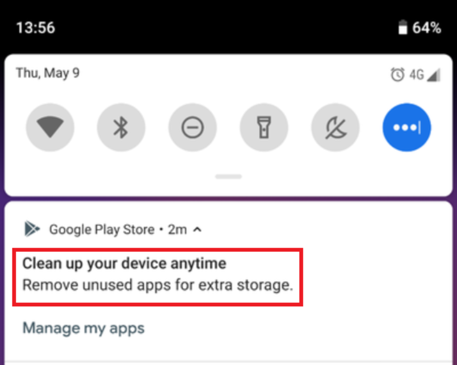 Some Android users are receiving this reminder from the Google Play Store - Here's the fastest way for Android users to find and uninstall apps they don't need
