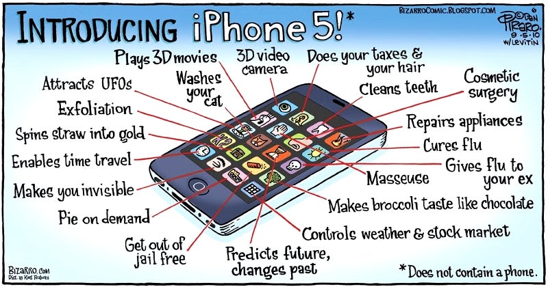 Funny infographic of the iPhone 5's capabilities