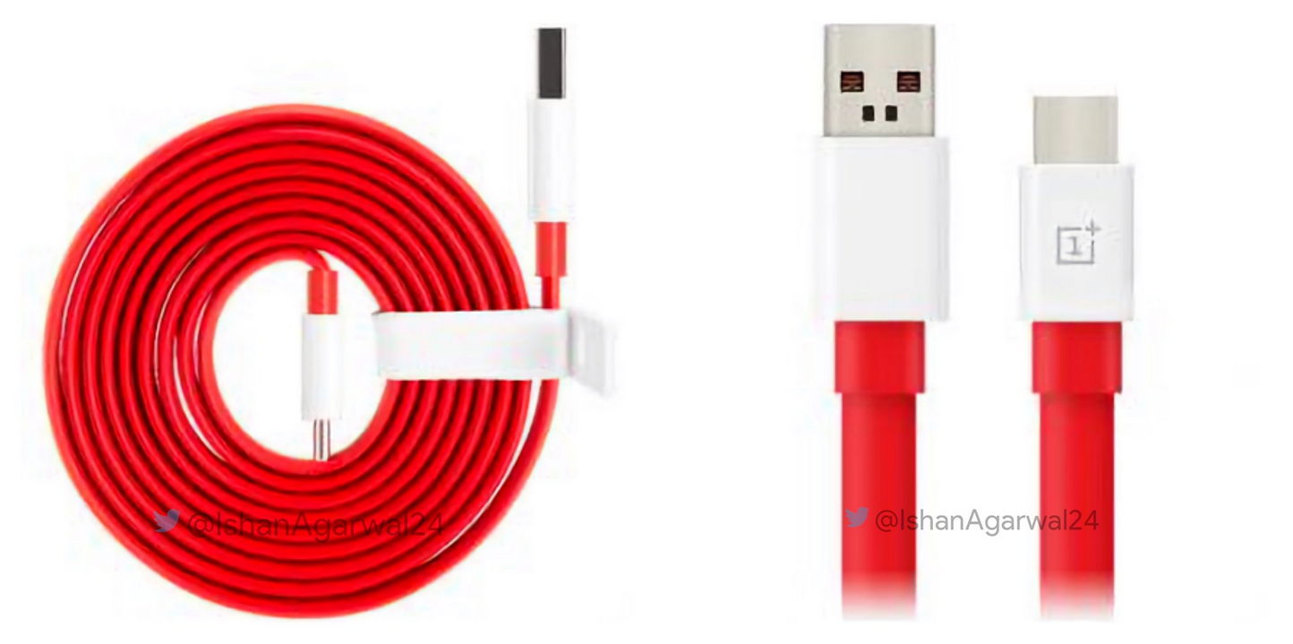 Official render of the Warp Charge 30 Charging Cable - Official renders leak of some OnePlus 7 and 7 Pro accessories including the Bullets Wireless 2