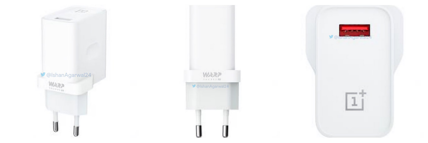 Official render of the Warp Charge Power Adapter - Official renders leak of some OnePlus 7 and 7 Pro accessories including the Bullets Wireless 2