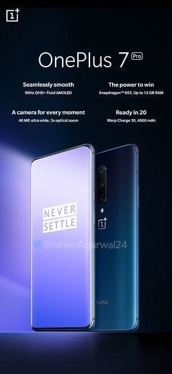 These are the OnePlus 7/Pro retail prices, and a new features promo