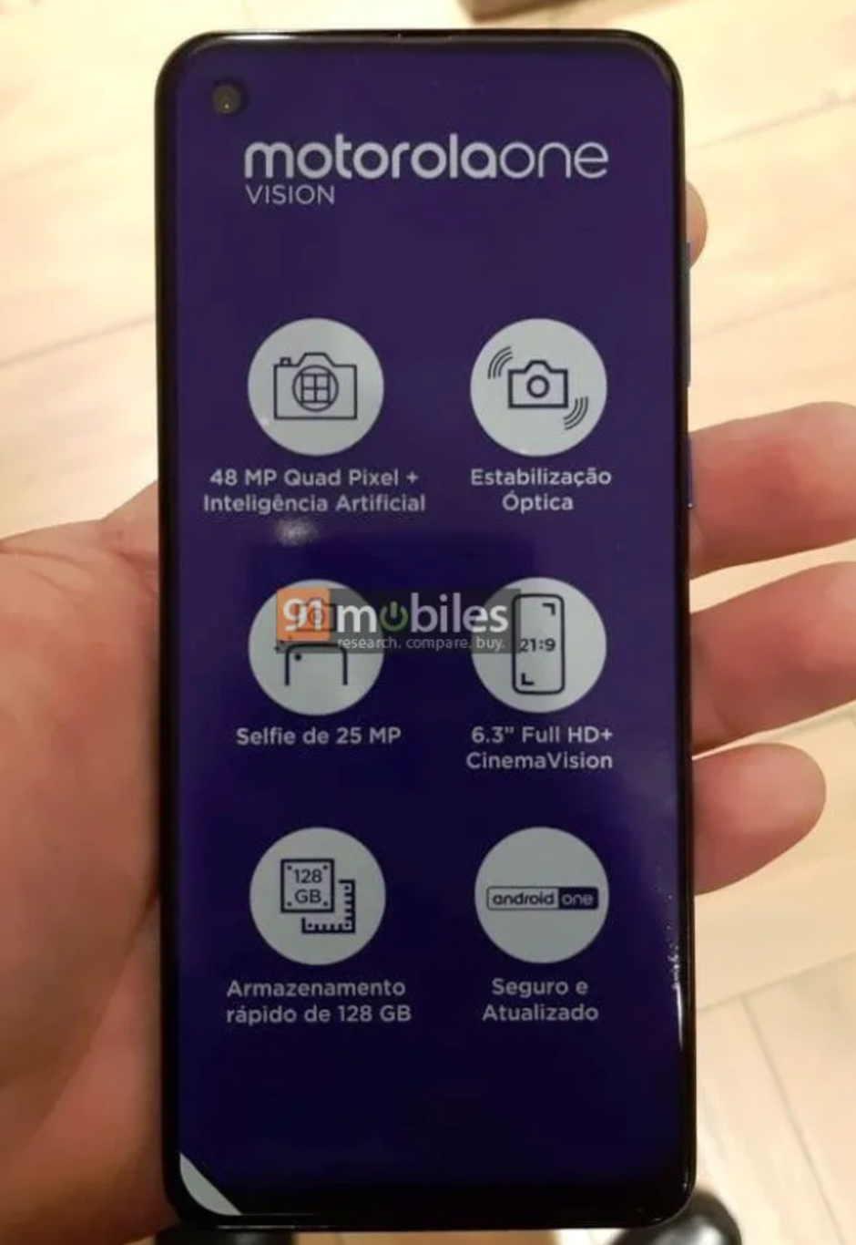 Motorola One Vision hands-on image leaks, key specs corroborated