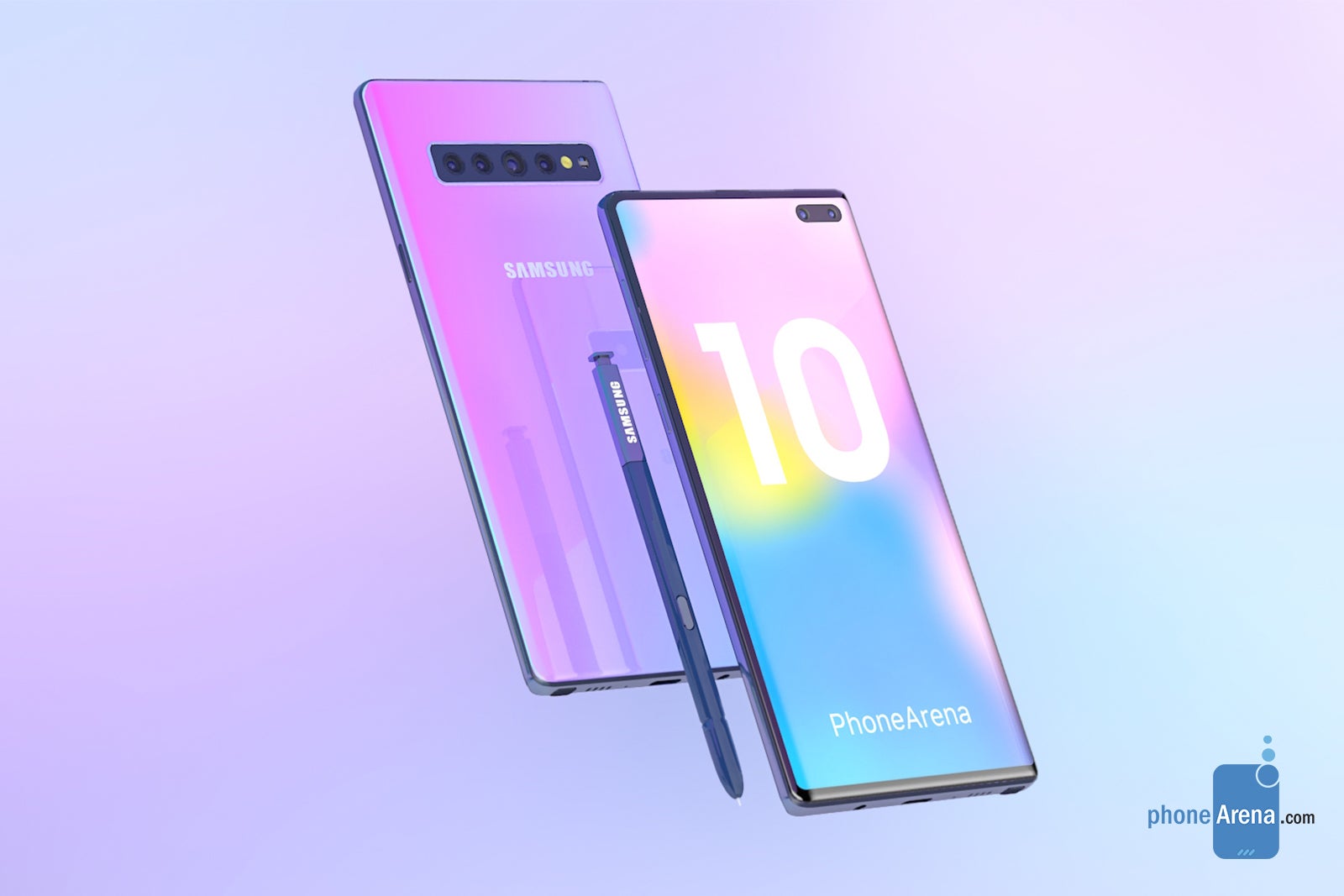 Samsung Galaxy Note 10 concept render - The Galaxy Note 10 could be sold in these six colors