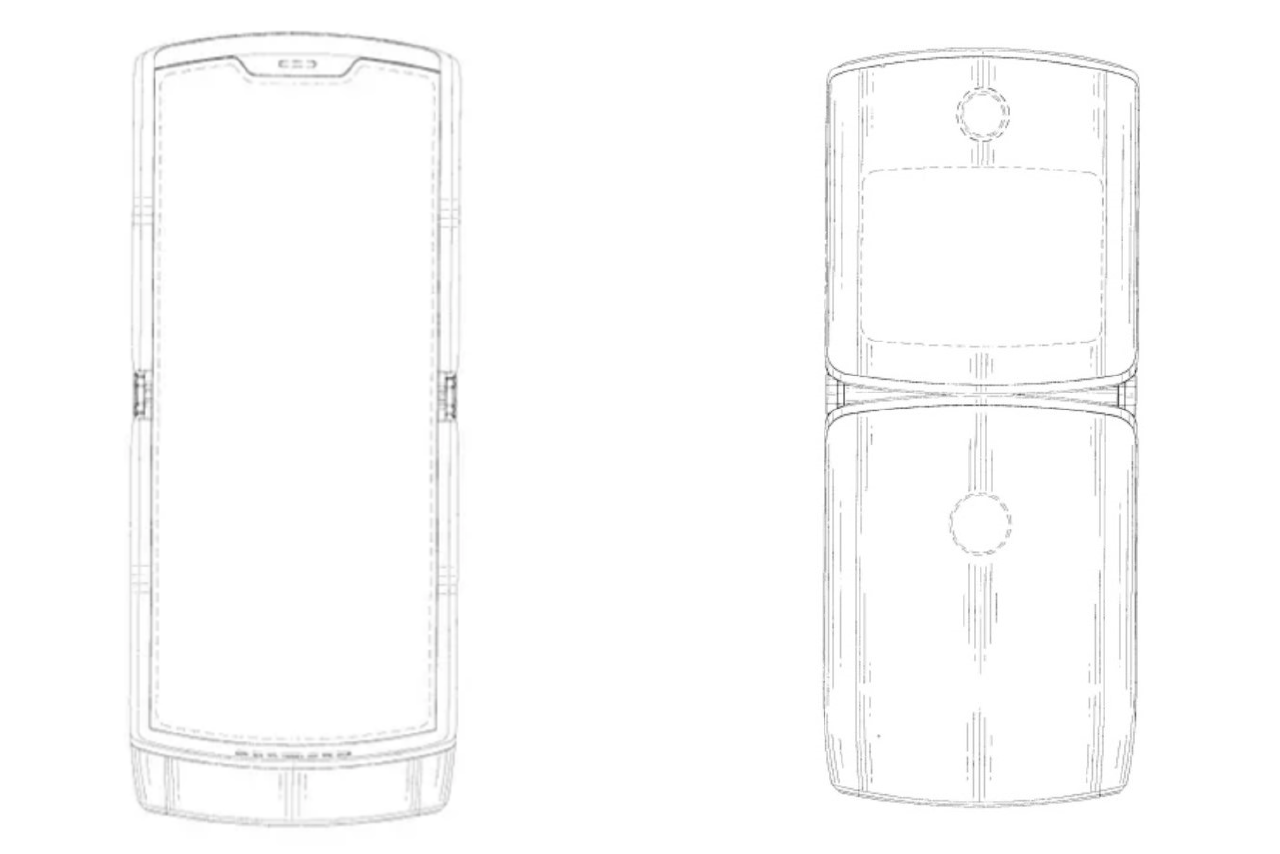 Illustration from Motorola patent filing - Lenovo shares a surprising 33 second video about the Motorola RAZR