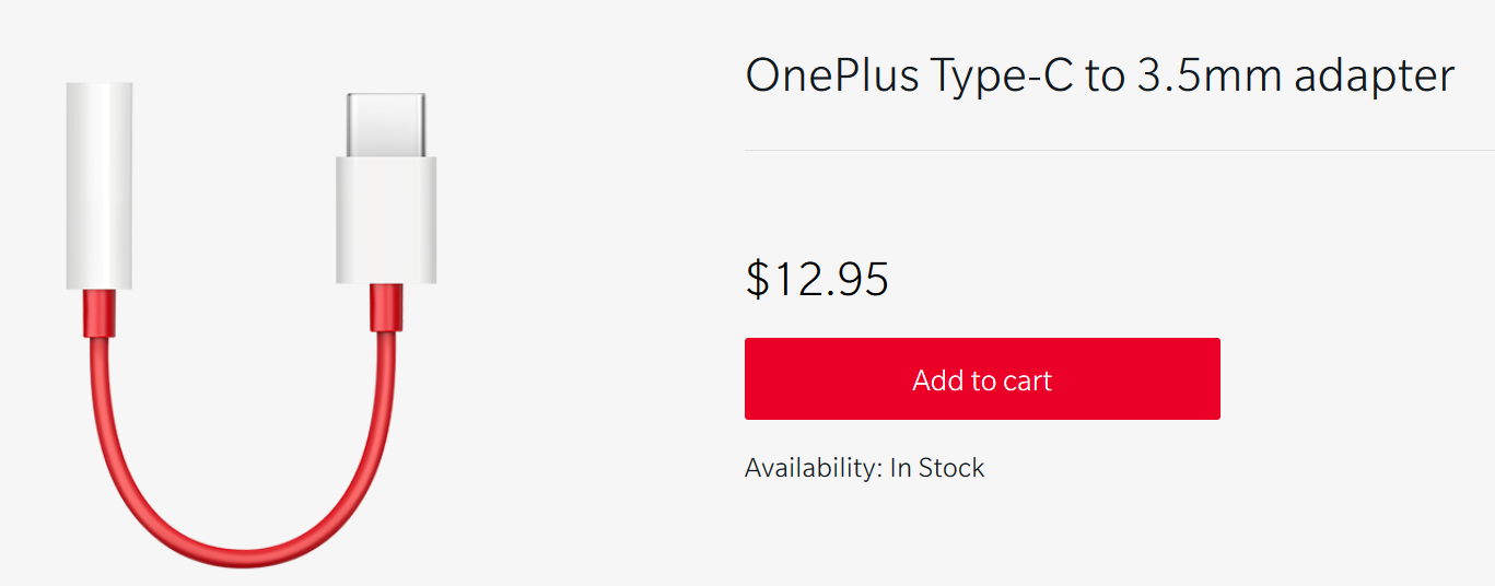 This Type-C to 3.5mm adapter was $8 before shipping and taxes last year - An accessory that OnePlus 7 Pro buyers might need costs 62% more after price hike