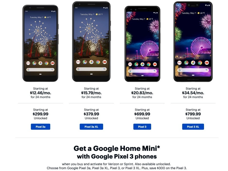 Best Buy has the entire Pixel 3 lineup on sale at big discounts with Google Home Mini included