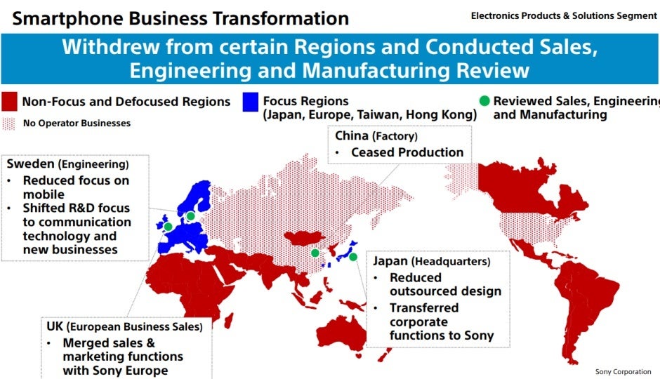 Sony wants to &#039;transform&#039; its smartphone business by neglecting a huge part of the world