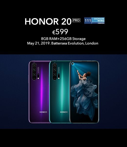 Honor 20 Pro lands with record lens aperture and 'holographic' design