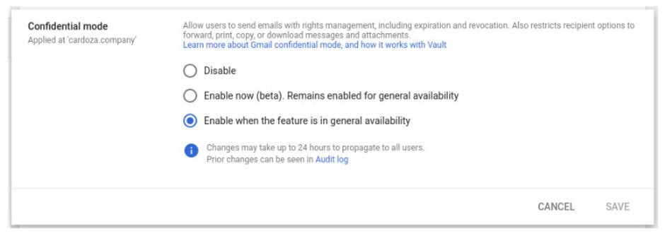 Confidential mode settings - Google to roll out Gmail confidential mode to everyone in June