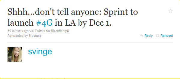 Good news for Sprint customers in Los Angeles waiting for 4G service - Lights, Camera, Broadband! L.A. to get 4G from Sprint on December 1st