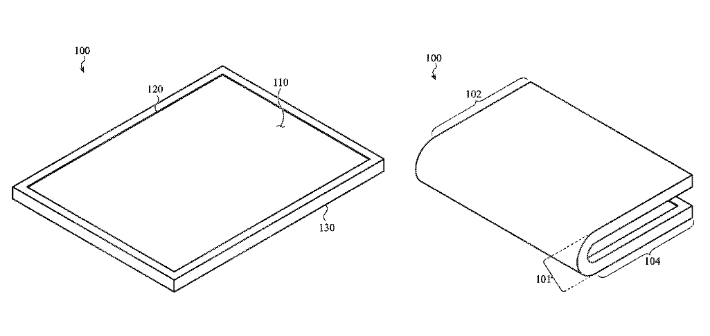 Another illustration from the same patent shows an inward closing foldable iPhone - Apple&#039;s new patent for a foldable iPhone shows something in common with the Galaxy Fold