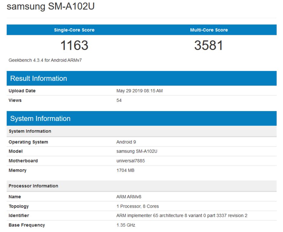 The Samsung Galaxy A10e has some of its specs revealed on Geekbench - FCC certifies a new entry-level Samsung phone