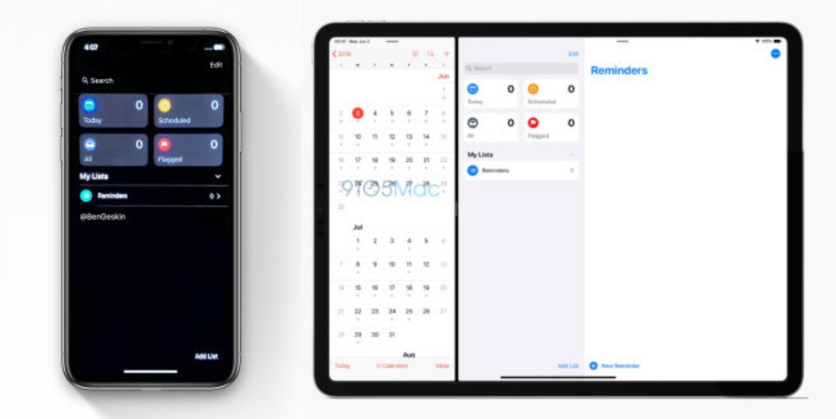 Apple&#039;s new Reminders app dark theme leaks out before the iOS 13 keynote