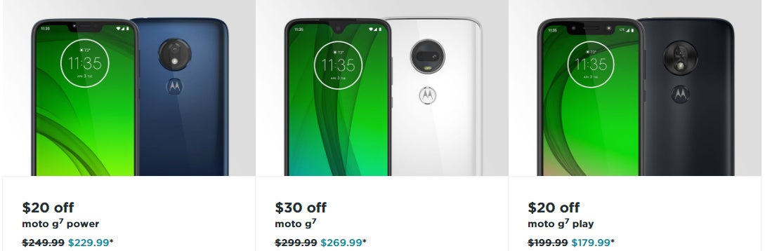 The Moto G7, G7 Power, and G7 Play are now all discounted at Motorola