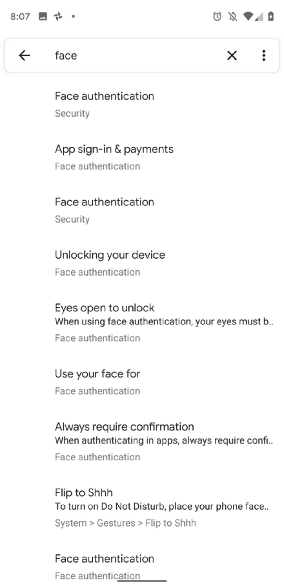 Hidden settings page for Android Q&#039;s Face authentication - Hidden &#039;Face authentication&#039; settings found in latest Android Q Beta