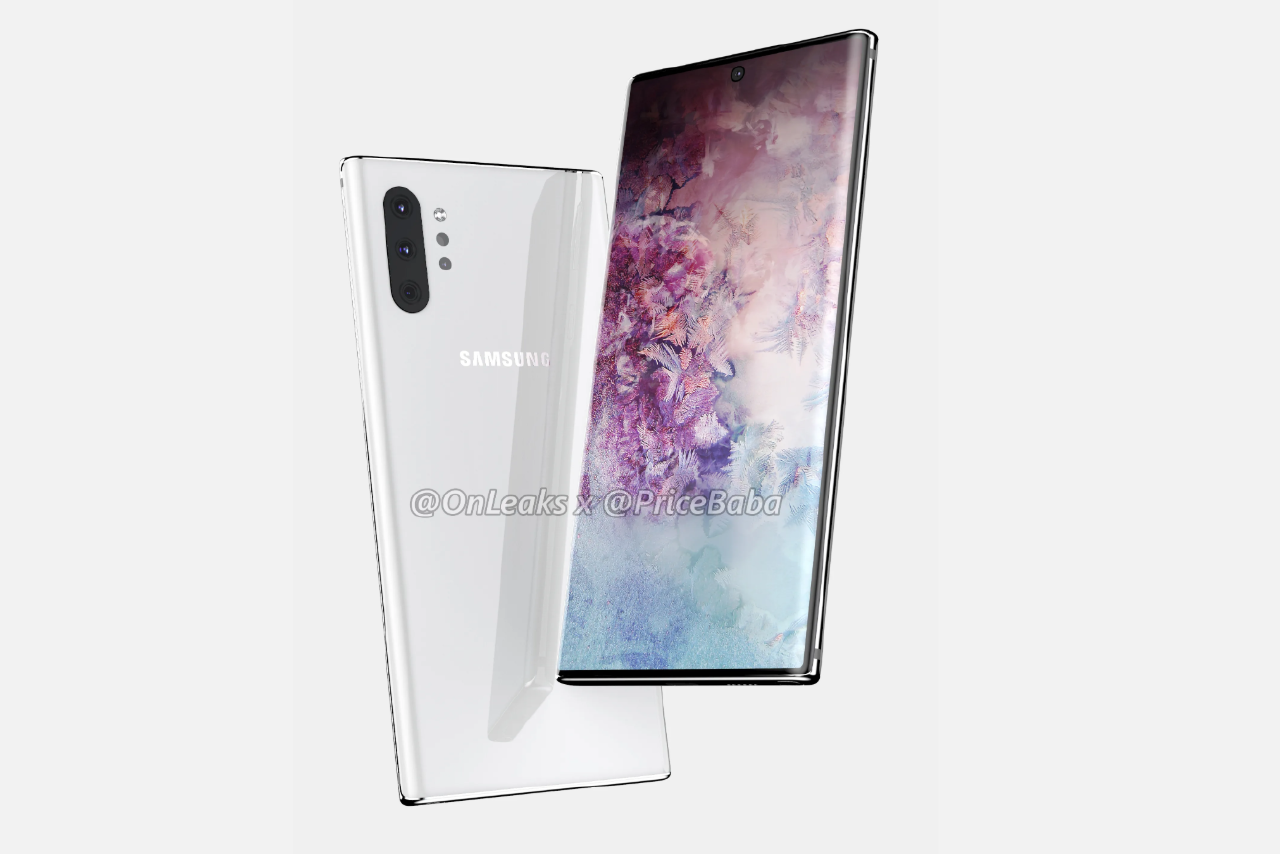 Leaked Galaxy Note 10 Pro renders show massive display, quad