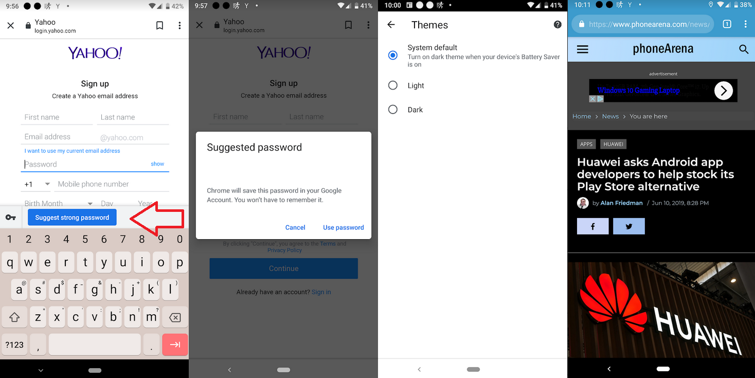 Update to Chrome 75 for Android includes a password generator and settings for dark theme - Latest Google Chrome version for Android has two great improvements