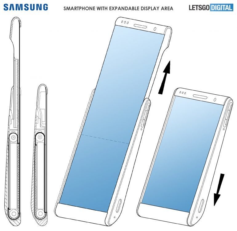 Samsung's rollable display phone takes shape in a patent