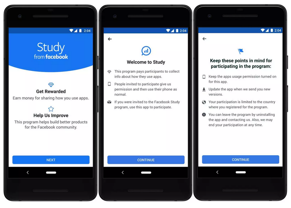Earn money by sharing with Facebook how you use apps - Facebook's Study program pays for information about the apps you use
