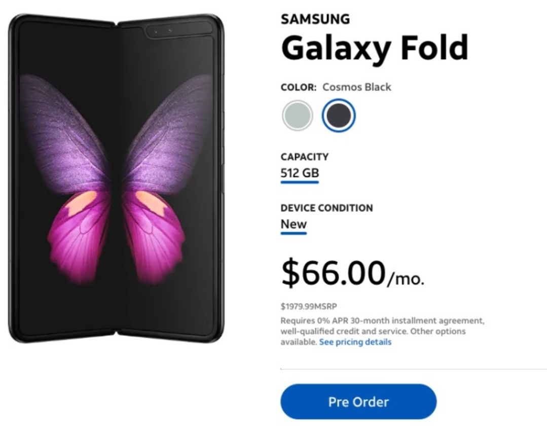 AT&amp;amp;T started taking pre-orders for the Samsung Galaxy Fold on April 15th - AT&amp;T cancels its Samsung Galaxy Fold pre-orders; customers involved get a $100 promo card