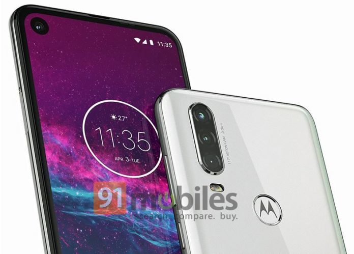 Motorola One Action - Motorola One Action images leak out flaunting the triple camera and pierced display