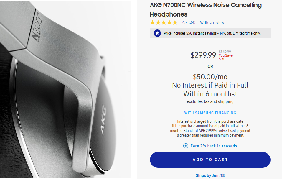 Deal: Samsung's highly rated AKG N700 wireless headphones are now $50 off