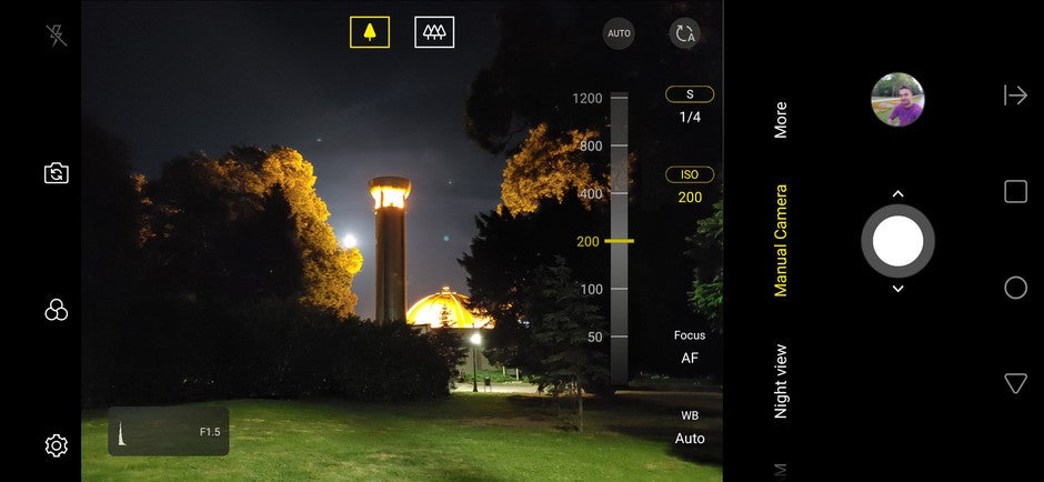 The LG G8&#039;s manual camera controls let you increase the shutter speed and increase the ISO to collect more light at night - Be a social media star with the LG G8&#039;s powerful camera tools