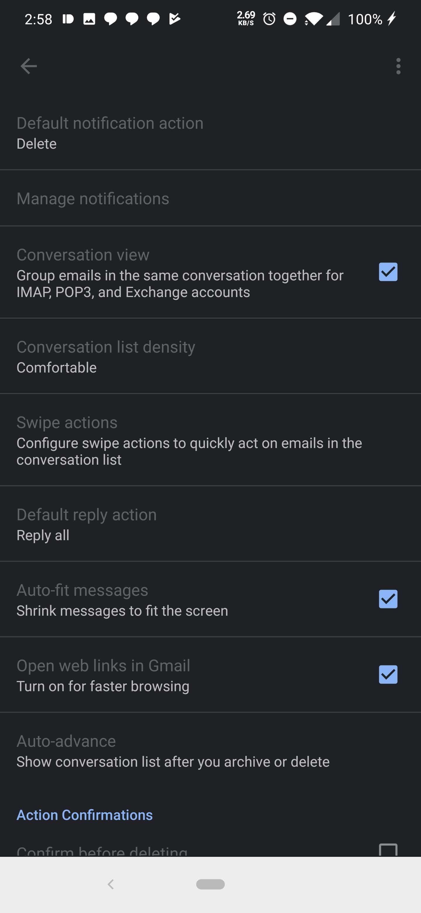 Dark mode starts showing up in Gmail for Android