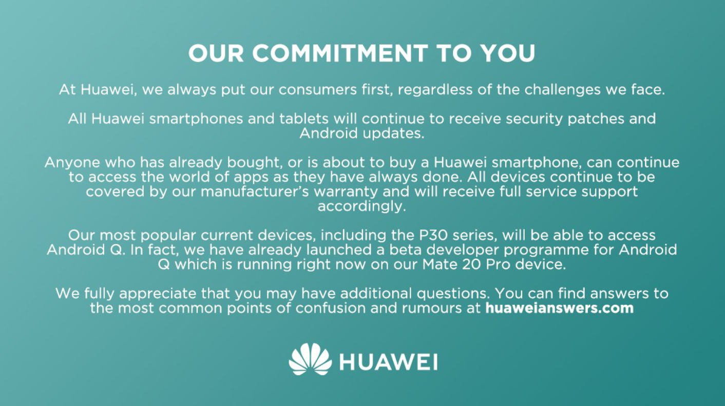 Huawei tries to clear up some confusion about whether some of its current models will receive Android Q - Huawei responds to rumors, says P30 line and Mate 20 Pro will be updated to Android Q