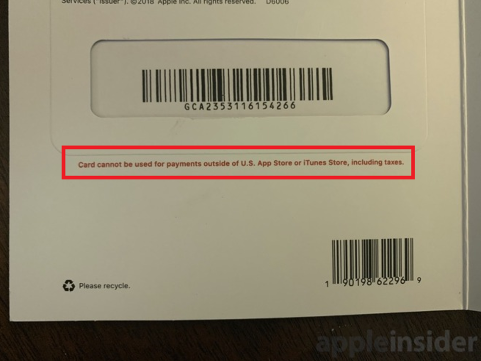 Apple adds a warning to the packaging of its iTunes gift cards - Apple is warning consumers not to fall for a popular iTunes gift card scam