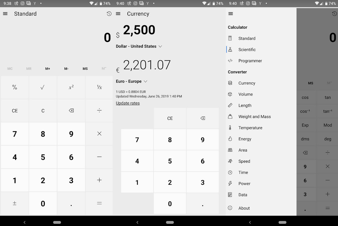 The Windows 10 calculator app has been ported to Android, iOS and the web - Like the Windows 10 calculator? You can now add it to your Android handset or iPhone