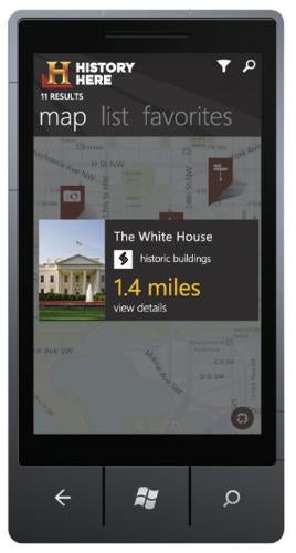 History Channel app for WP7 offers GPS-based U.S. history lessons