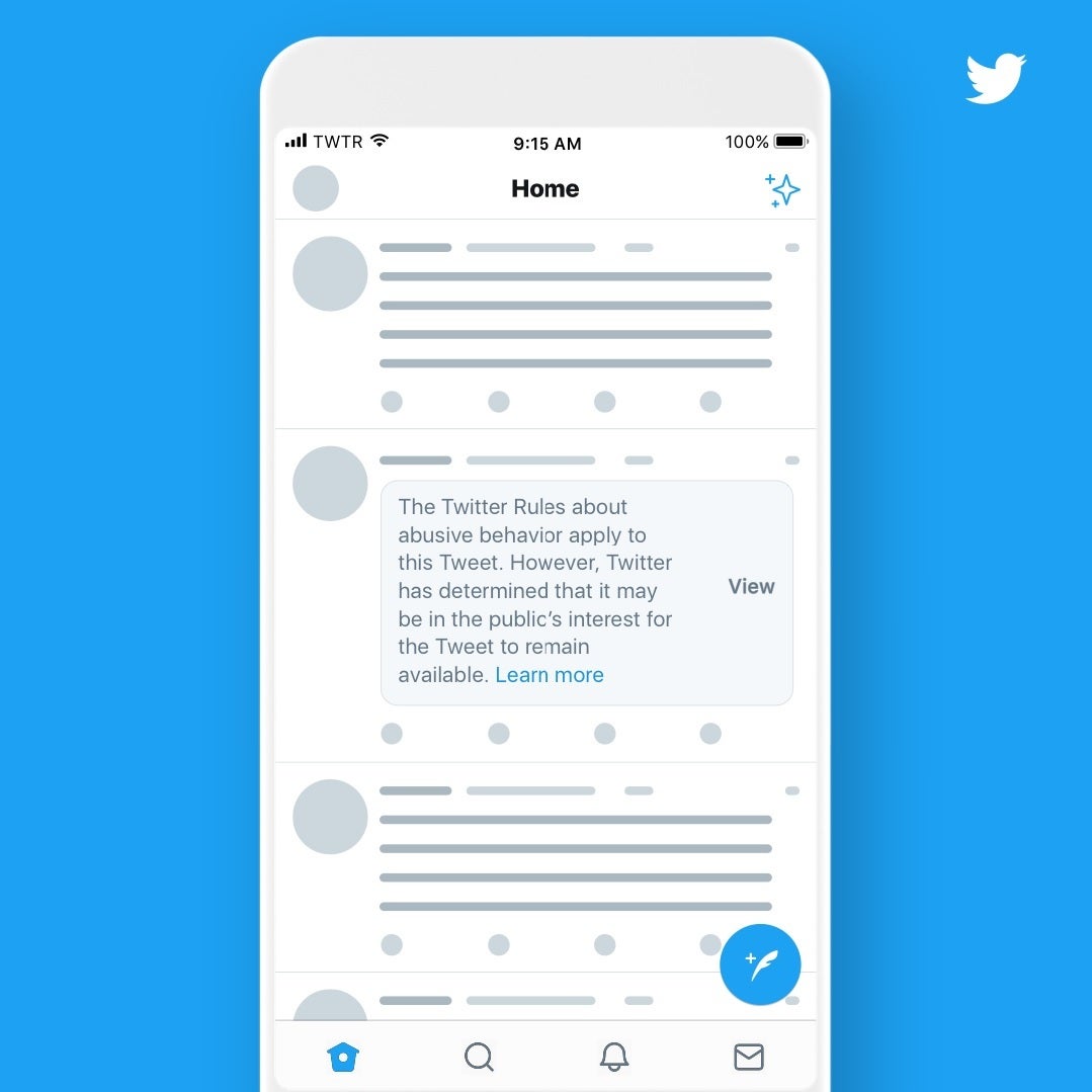 Twitter will now label and hide tweets from government officials that would normally violate its rules - Twitter's new policy is aimed squarely at Donald Trump