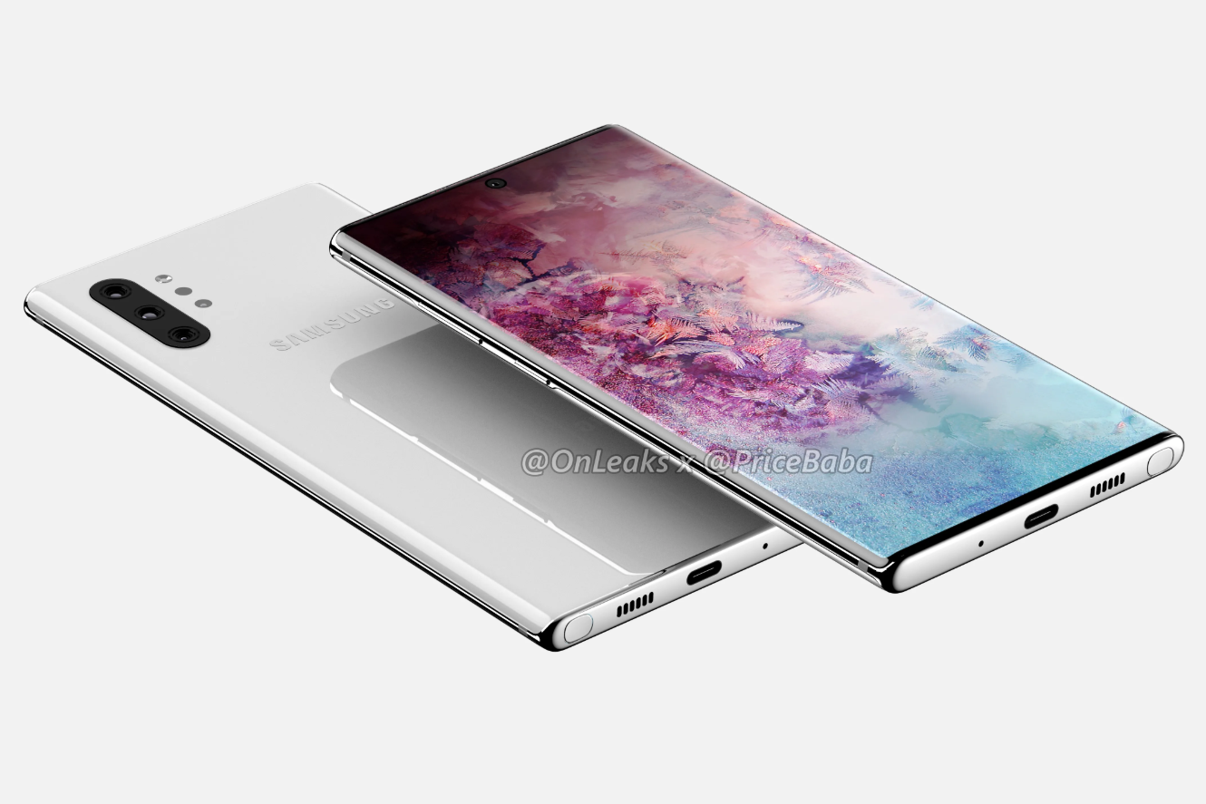 Samsung Galaxy Note 10+ CAD-based render - Samsung's Galaxy Note 10 5G will reportedly be a Verizon exclusive