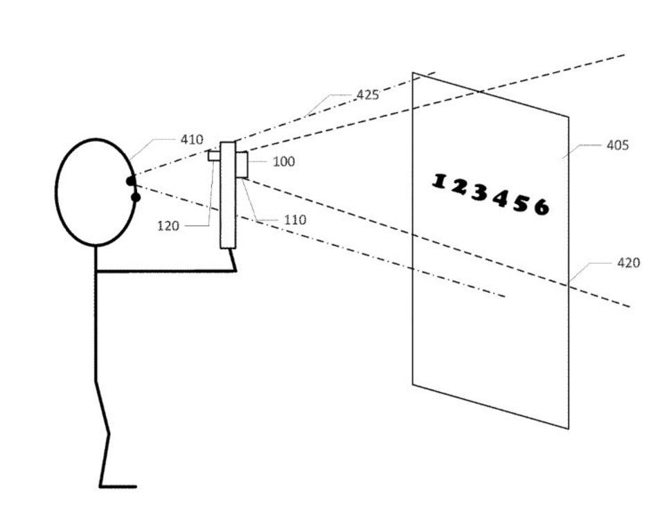 Illustration from Apple's patent; the technology should work with the company's AR smartglasses - Apple's new patent shows how its AR glasses could help those with impaired vision see again