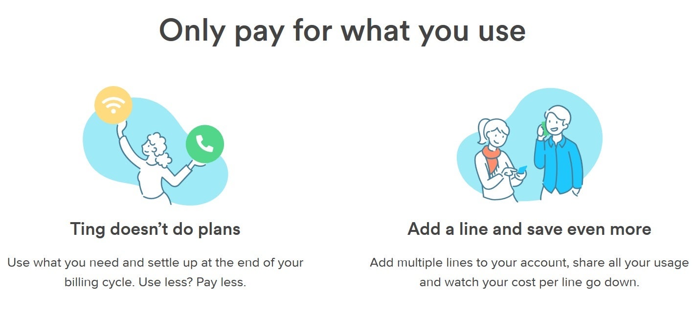 Ting doesn't offer pricing plans and subscribers pay depending on the number of calls and texts made and the amount of data they consumed in a month - MVNO Ting shakes things up big time