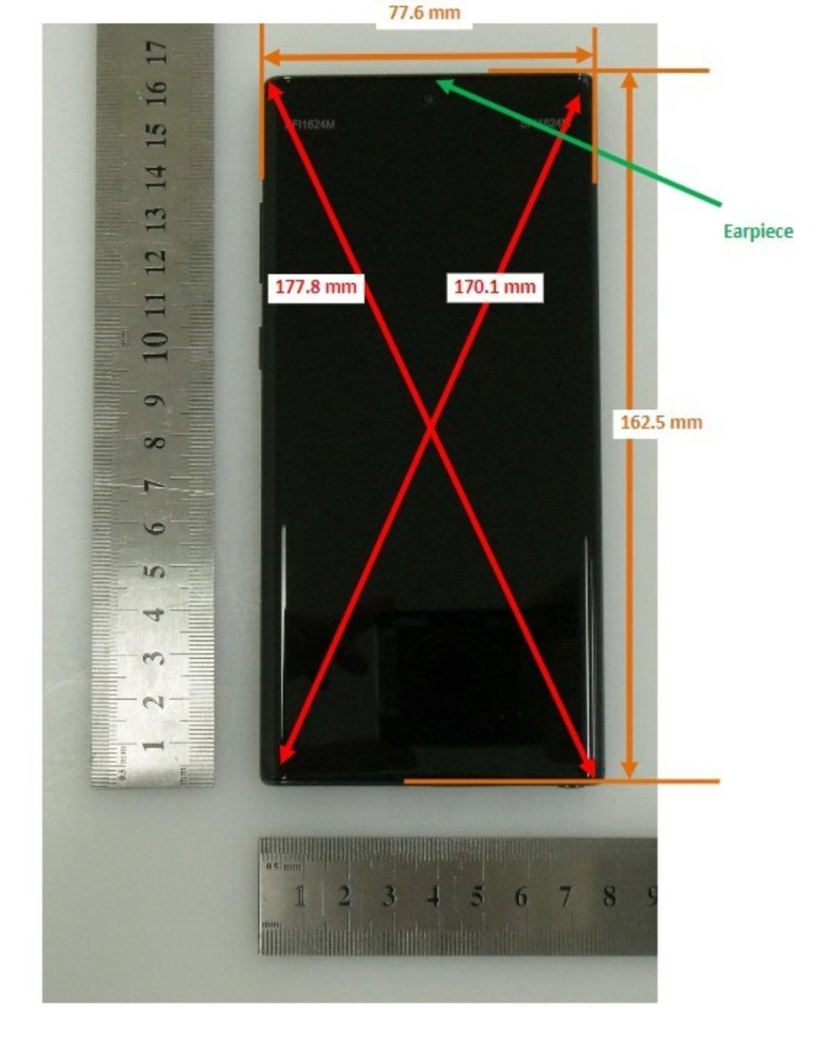 Габариты Samsung Note 10