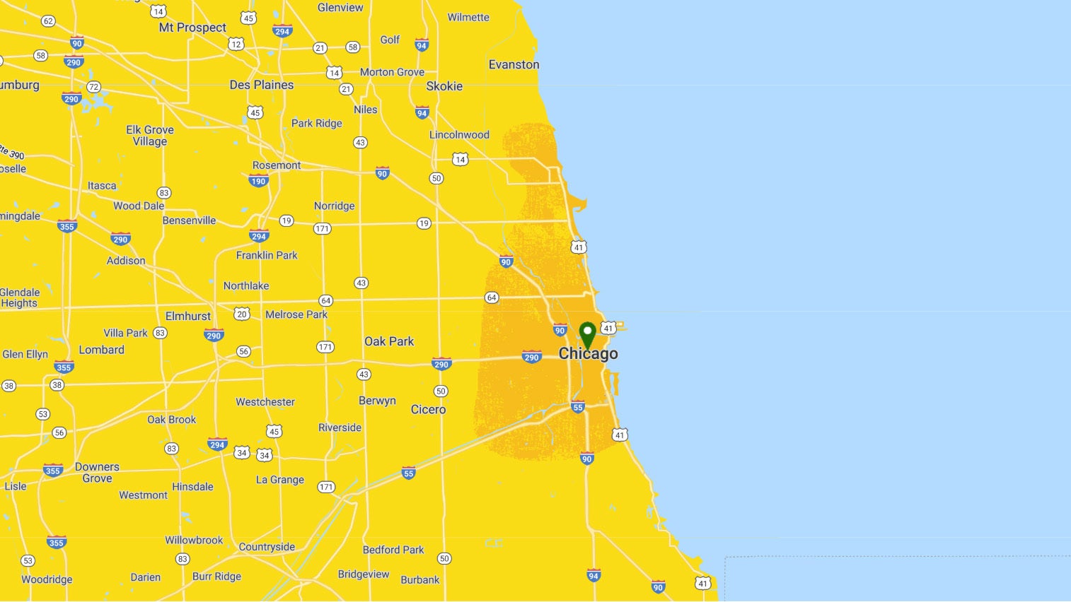 Chicago 5G coverage as of July 11th, 2019 - Sprint expands its 5G network to one more city in the US