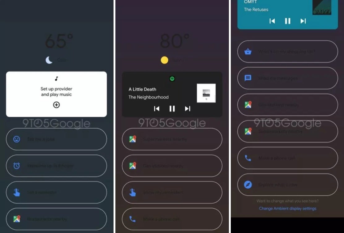 Another screen will show shortcuts similar to the Assistant's Update page - Check out early screenshots of Google Assistant's upcoming Ambient Mode