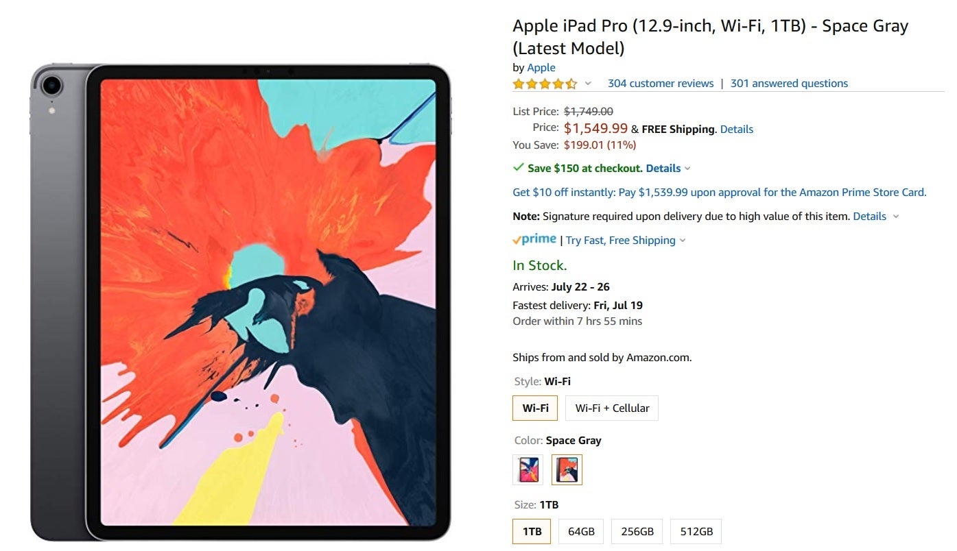 Save up to $350 on a Wi-Fi only 12.9-inch Apple iPad Pro at Amazon - Amazon takes up to $350 off Apple&#039;s best tablet