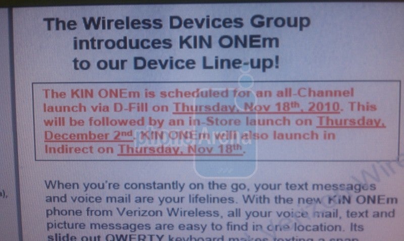 Verizon relaunching the KIN duo today, this time as feature phones