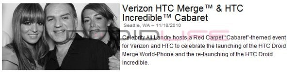 Verizon-bound HTC (DROID?) Merge was set to be announced in the next few hours?