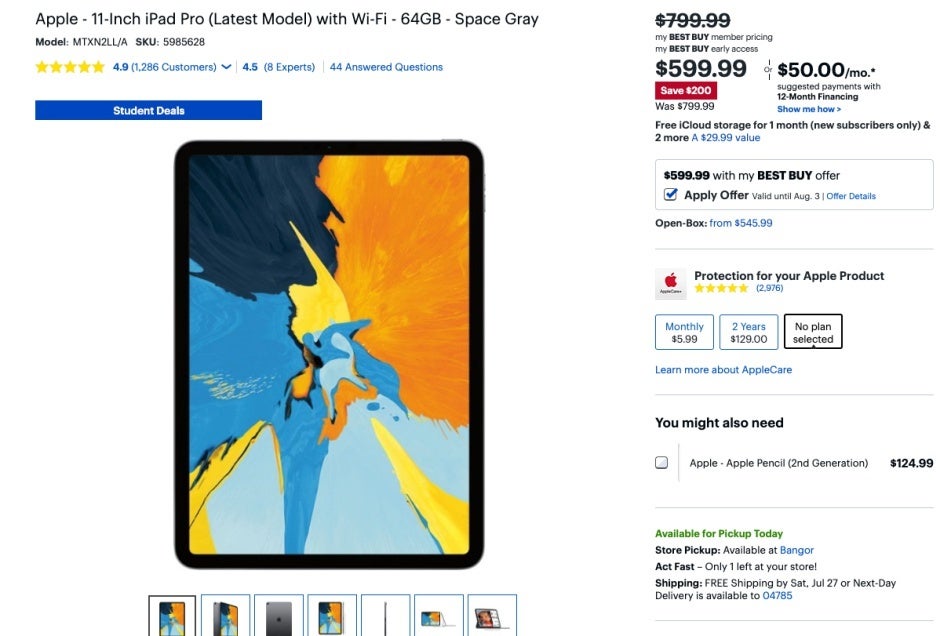 You can now save up to an incredible $350 on an iPad Pro (2018) by meeting two simple requirements