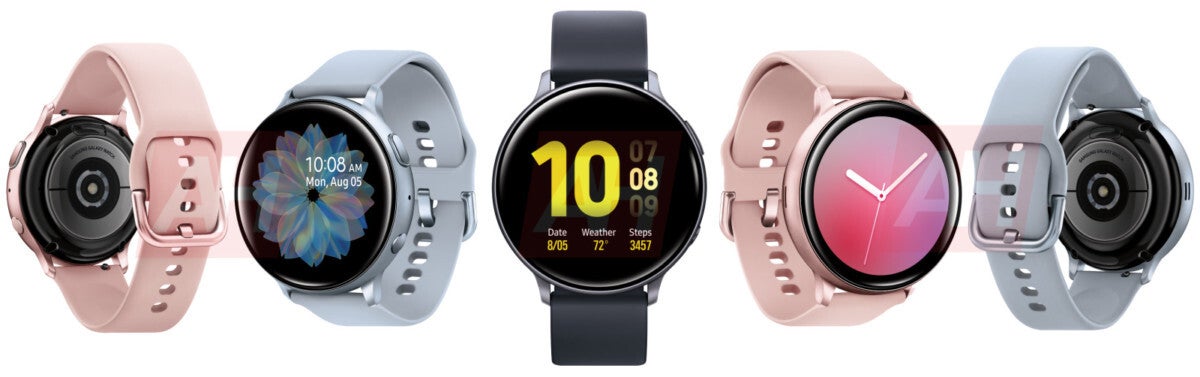 Images showing all colors and angles of the Samsung Galaxy Watch Active 2 - Leaked images show the Samsung Galaxy Watch Active 2 from all angles